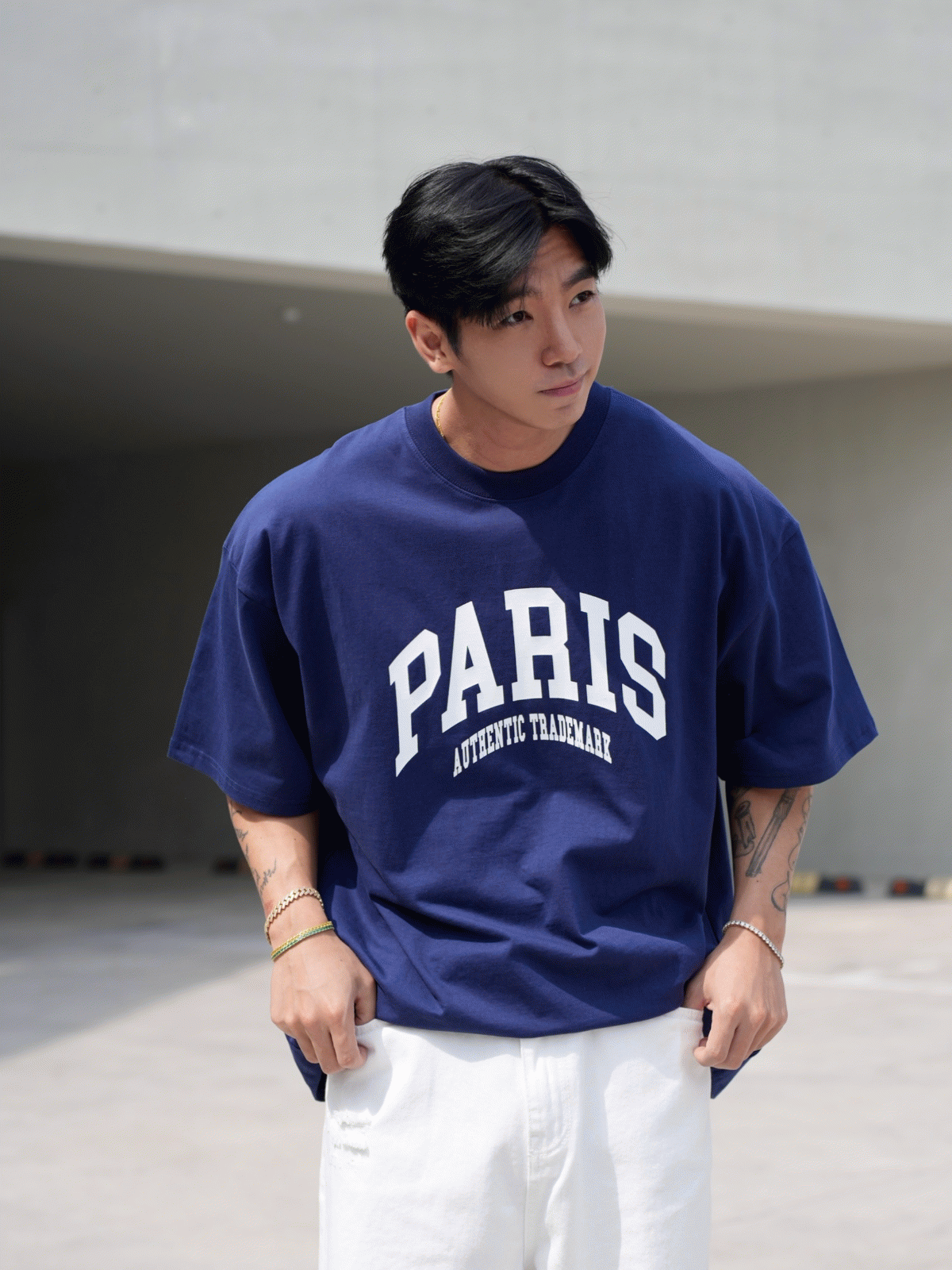 PARIS LATTERING OVER T 파리스 레터링 오버핏 티셔츠